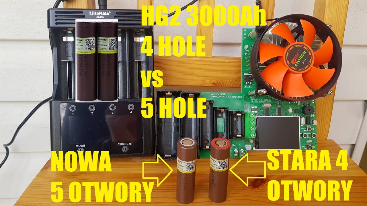 TEST 18650 HG2 3000mAh - STARE 4 OTWORY vs NOWE 5 OTWORY. JAK CHIŃCZYK LiitoKala ROBI NAS W BALONA !