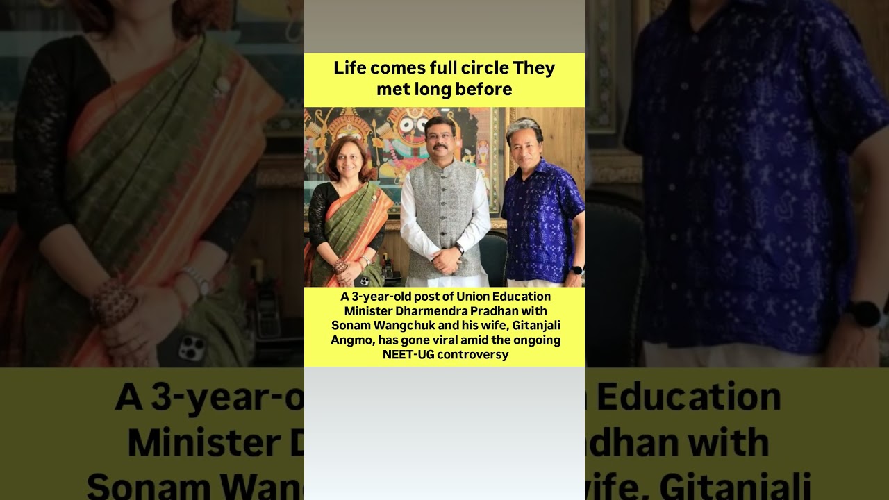 NEET Controversy: 3-Year-Old Photo of Sonam Wangchuk Goes Viral! 😱 #neet #news #old