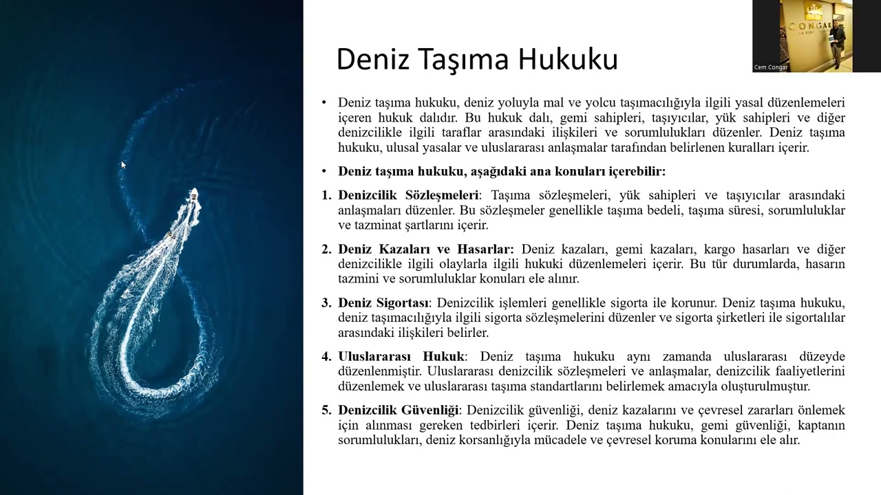 DENİZ TAŞIMA HUKUKU VE UYGULAMALARI EĞİTİMİ