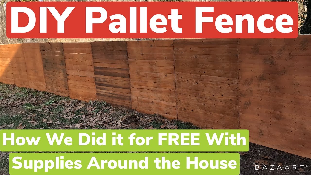 DIY Pallet Fence How to Make One For Free/ Cheap- Work in Progress- Garden/ Animal Enclosure