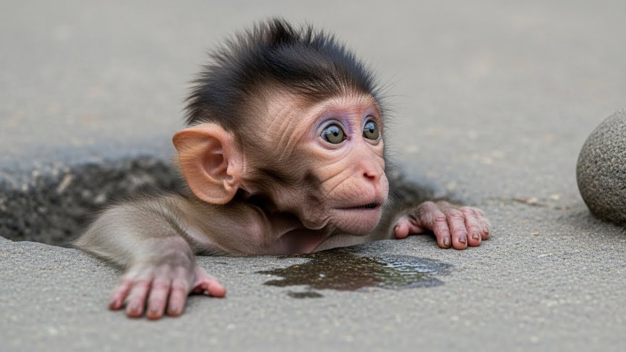 Wow...Adorable Newborn Baby Monkey Takes First Steps