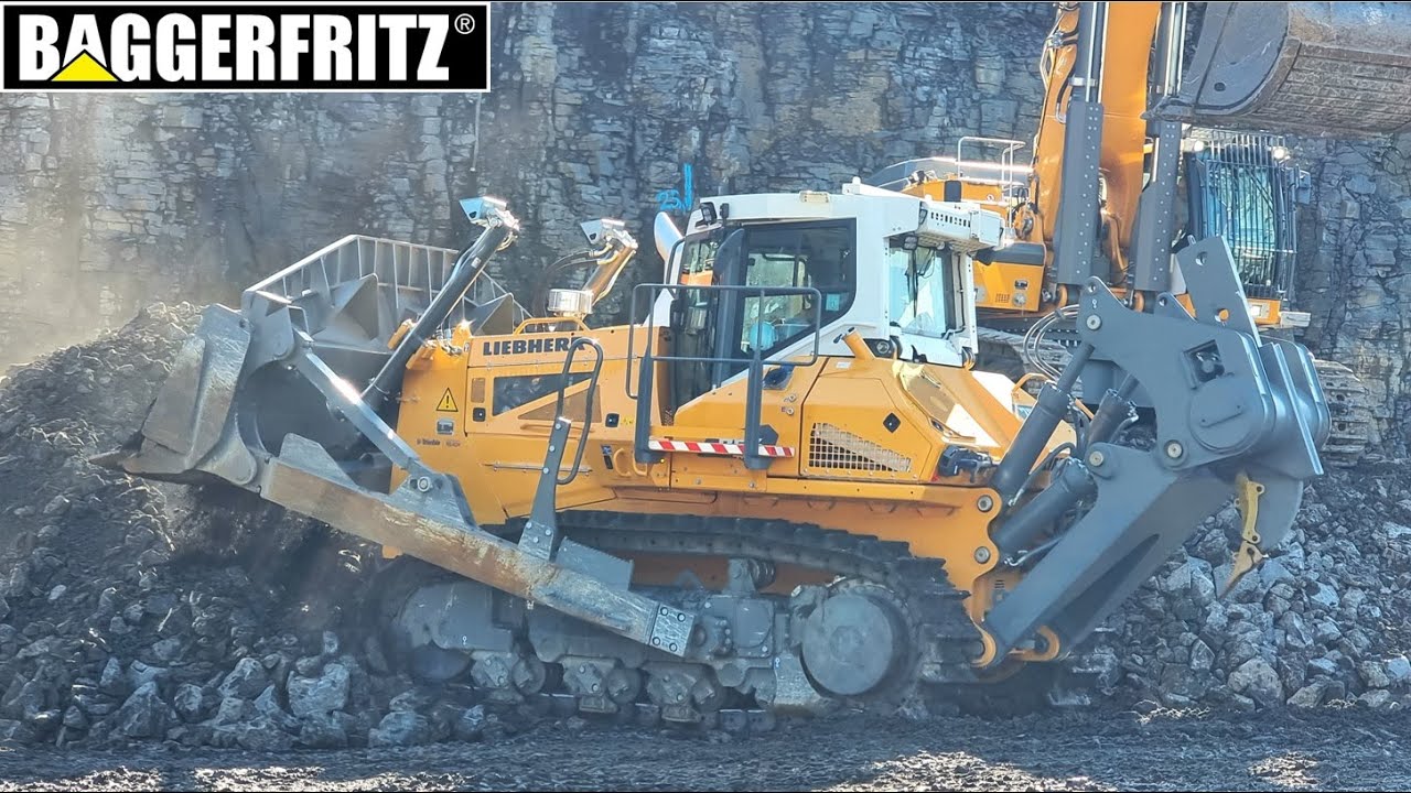 Liebherr PR756 dozer is moving dirt at SteinExpo 2023