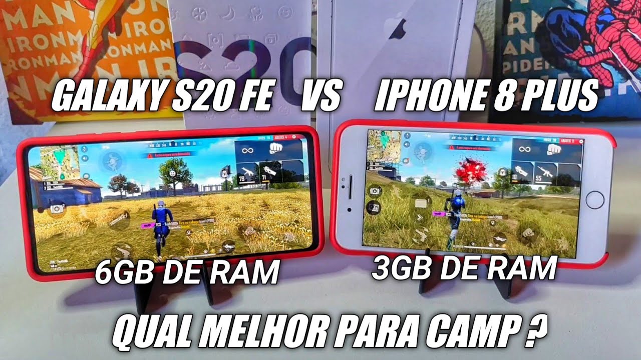 IPHONE 8 PLUS VS GALAXY S20 FE QUAL MELHOR PARA CAMPEONATOS?