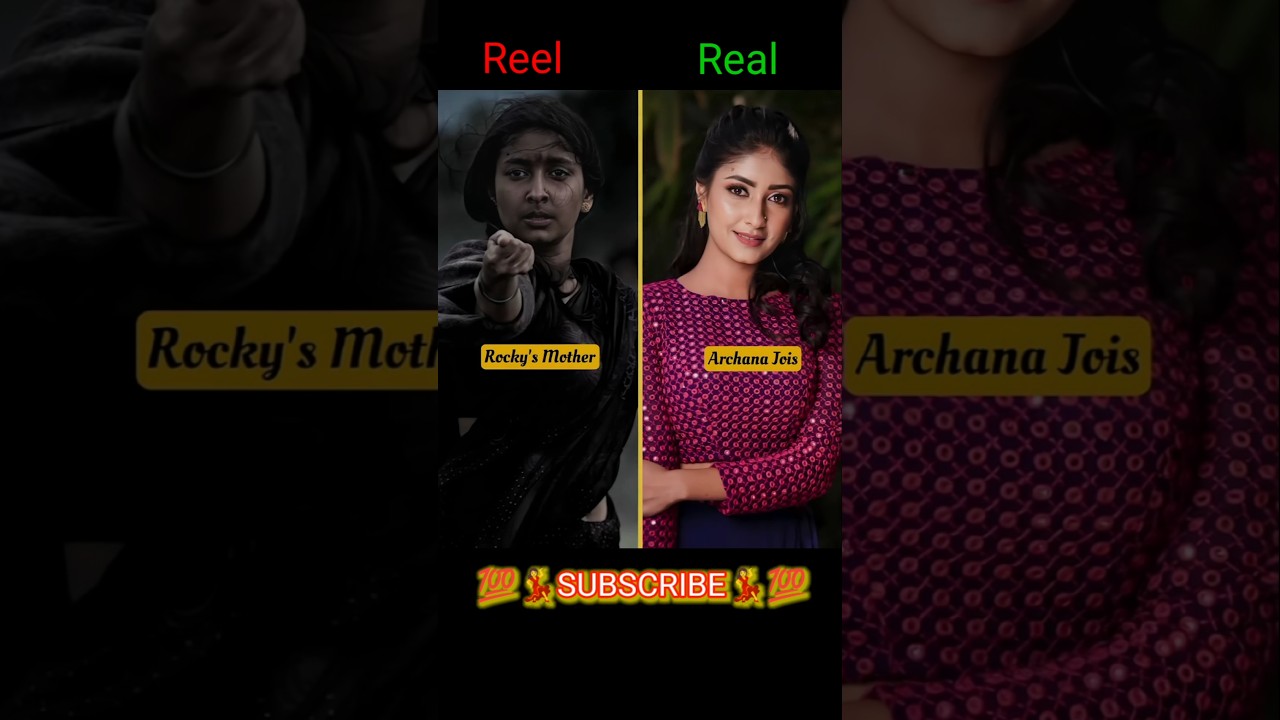 Kgf reel vs real name with mother song #kgf