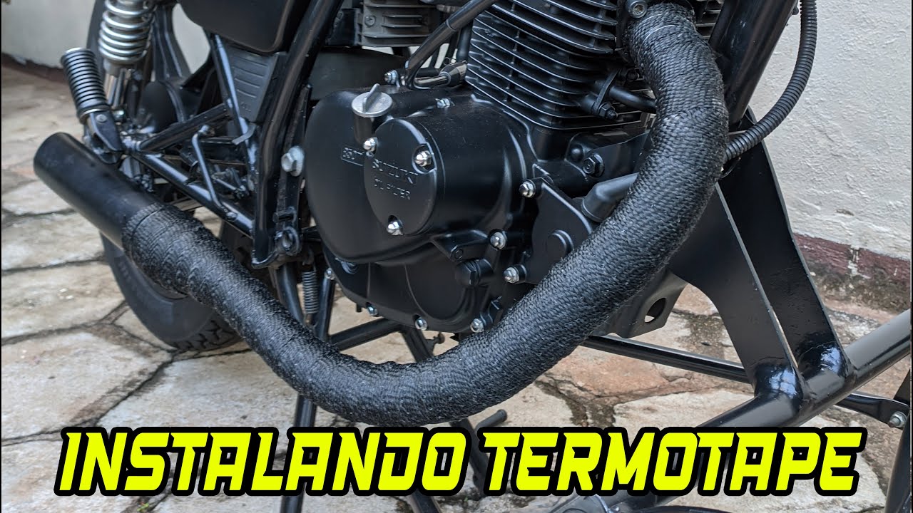 Instalando Termotape no escapamanto da INTRUDER 125