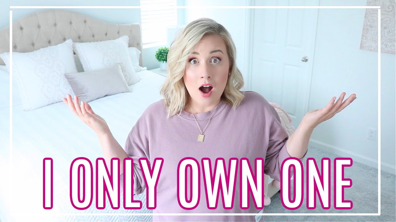 THINGS I ONLY OWN ONE OF AFTER DECLUTTERING 85% OF OUR STUFF!! MINIMALISM