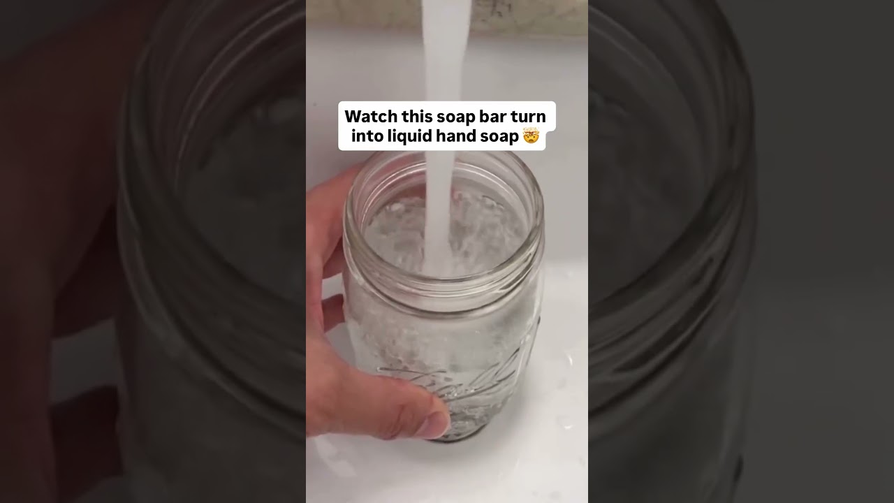 Watch this soap bar turn into liquid hand soap 🤯 #ecofriendly #sustainable