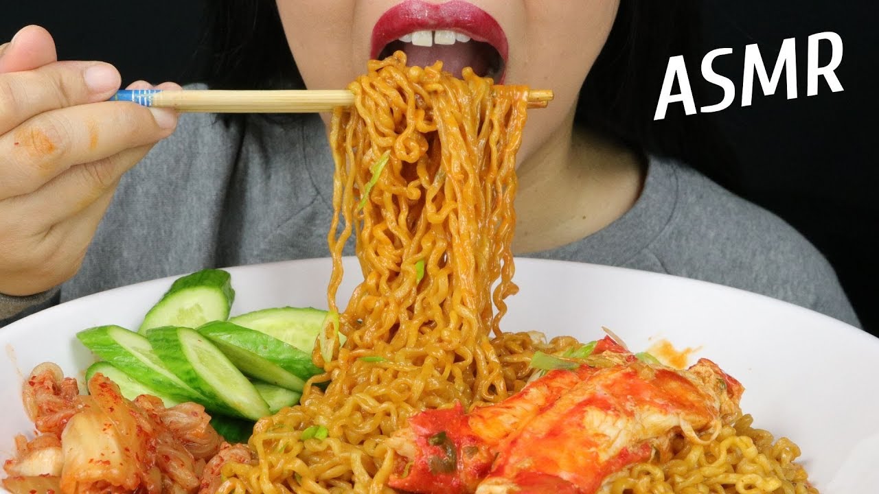 KING CRAB LEGS WITH SAMYANG SPICY NOODLES ~ ASMR (No Talking)