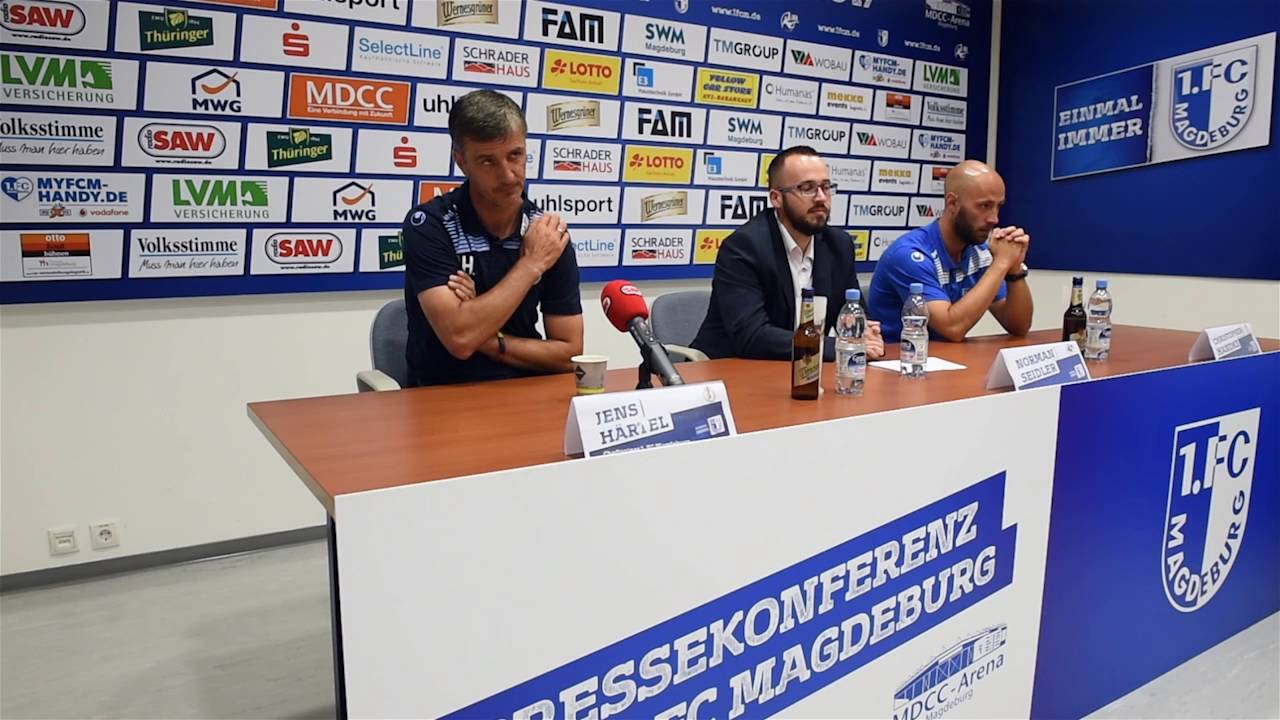 Pressekonferenz vor dem Spiel DFB-Pokal 1. Hauptrunde 1. FC Magdeburg gegen Eintracht Frankfurt