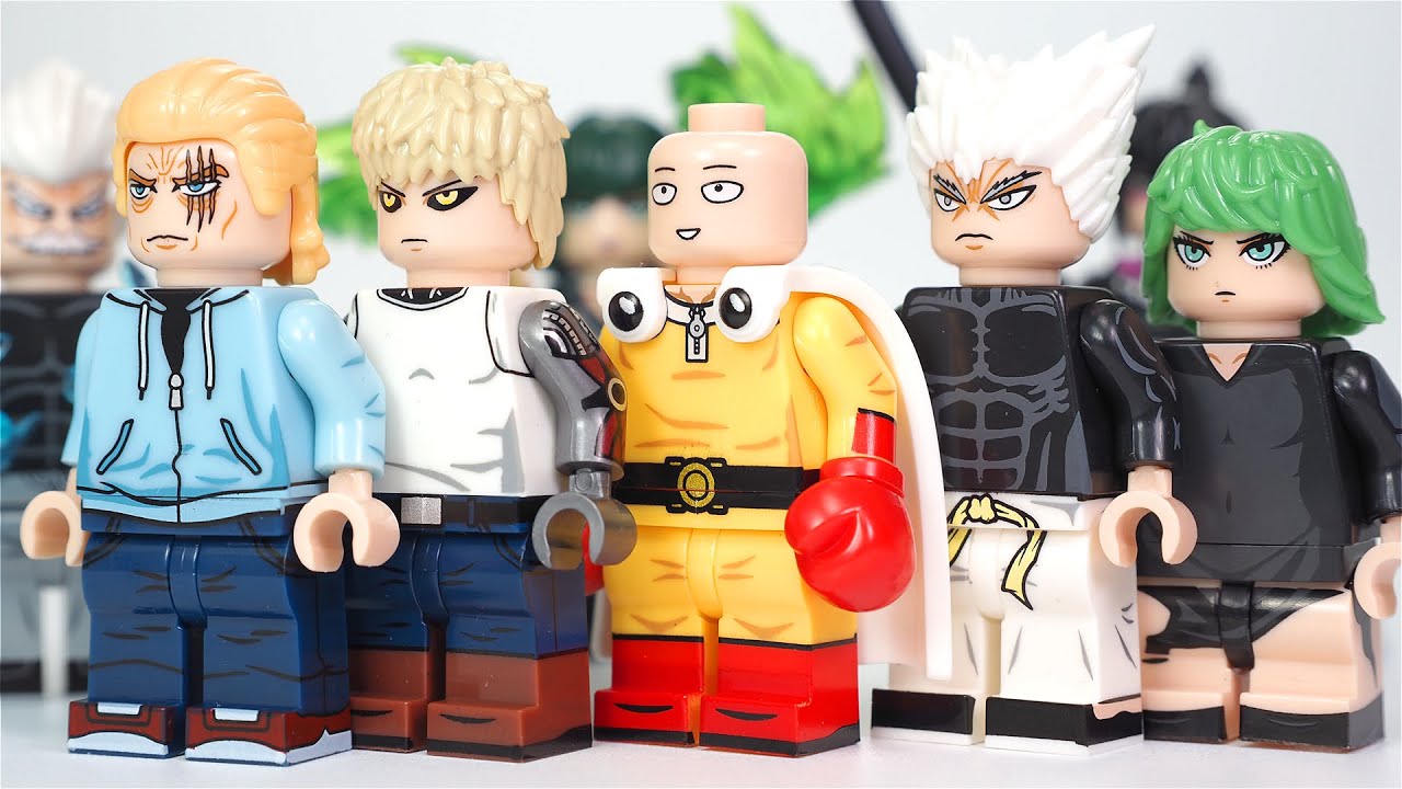 LEGO One-Punch Man | ワンパンマン | Saitama | Genos | Silver Fang | Garou | Tasumaki Unofficial Minifigure