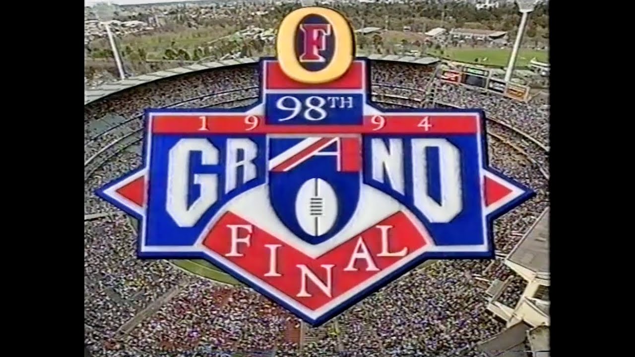 Entire 1994 AFL Grand Final with commercials. West Coast v Geelong. Melbourne TV Transmission.