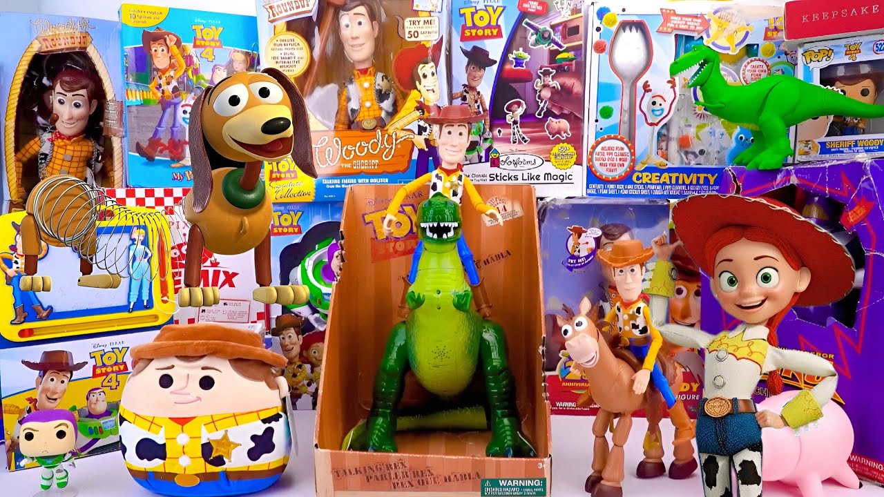 Satisfying with Unboxing Disney Pixar toy Story toys Woody and Buzz Lightyear & Silky Dog Playset 