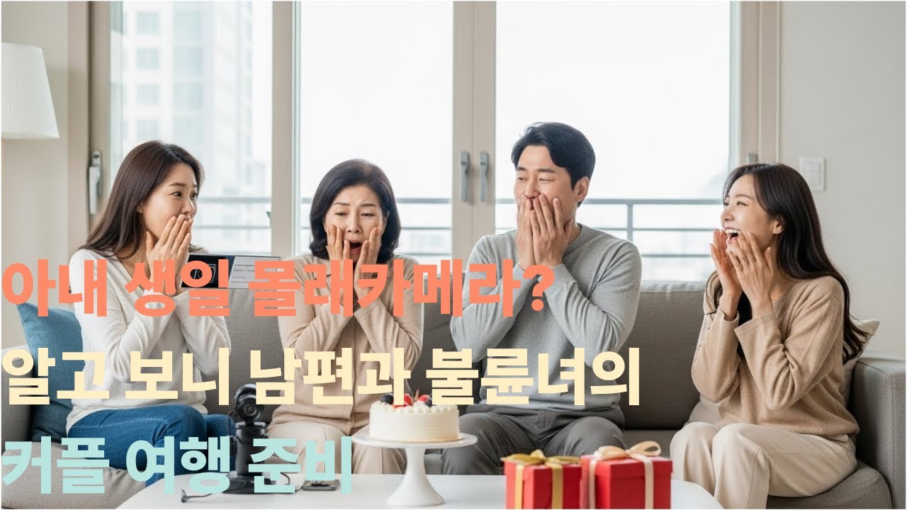 아내 생일 몰래카메라 알고 보니 남편과 불륜녀의 커플 여행 준비