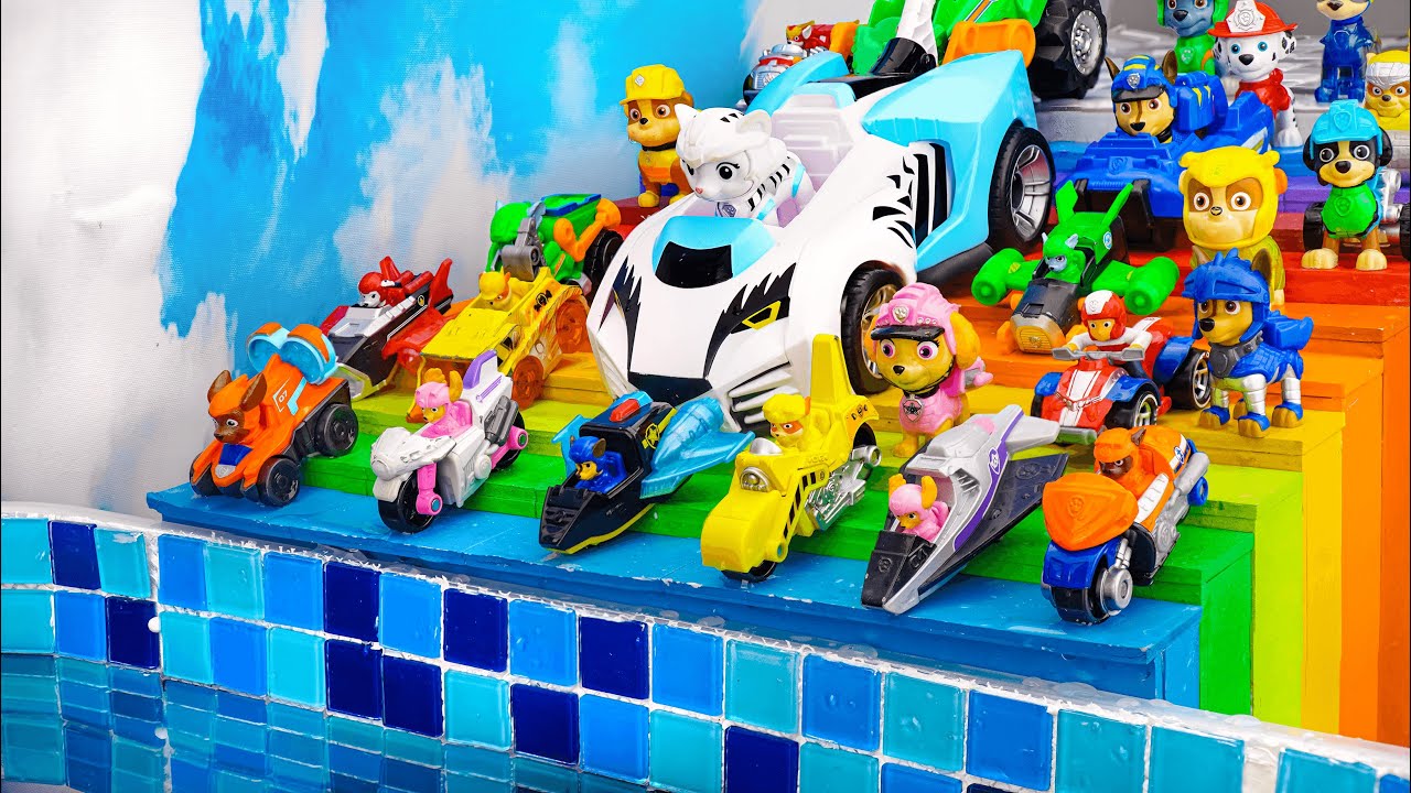Paw Patrol Toy Collection Unboxing Review | PAW Patrol Car drop in pool