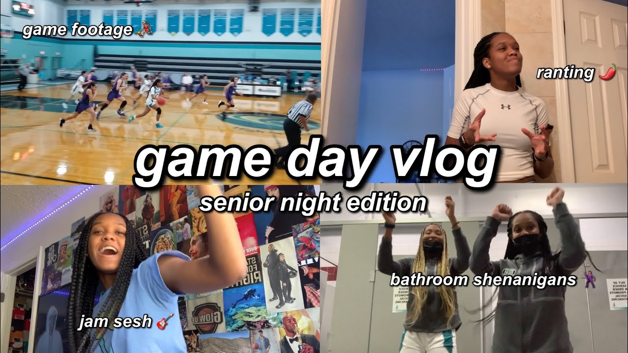 GAME DAY VLOG + GRWM: SENIOR NIGHT EDITION | BASKETBALL