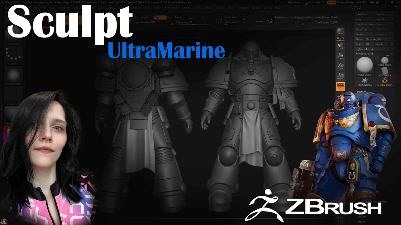 Правим пропорции и дамажим | Space Marine #27 (Zbrush)