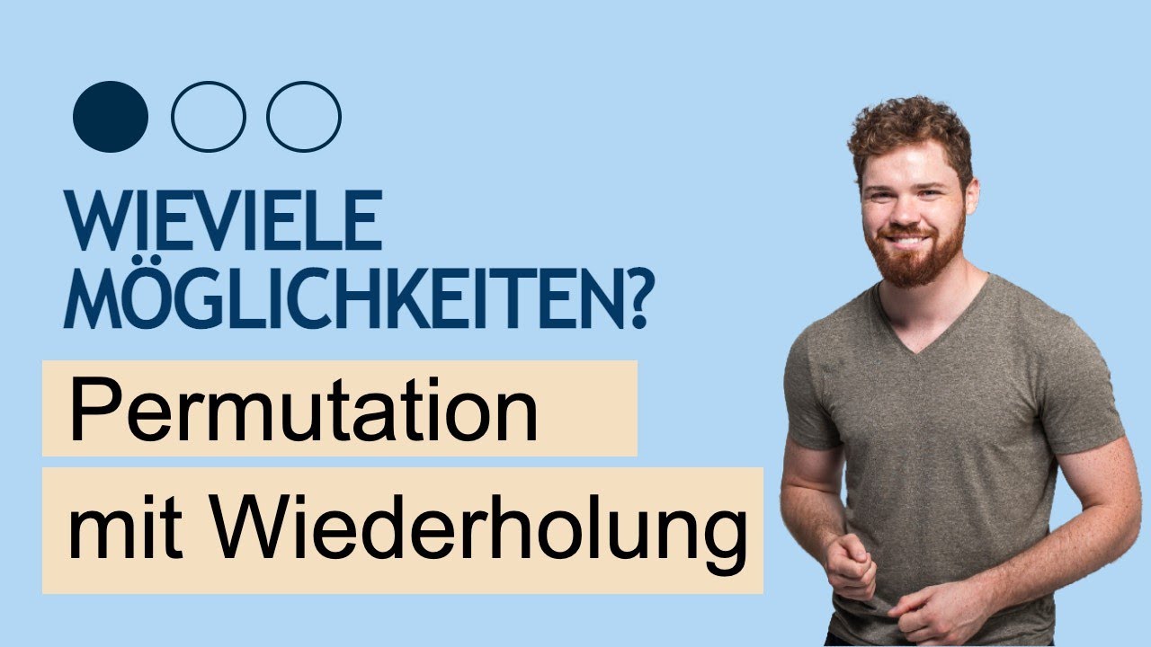 Permutation mit Wiederholung. Beispiel: Bücher Anordnung. Kombinatorik. Mathematik verstehen.
