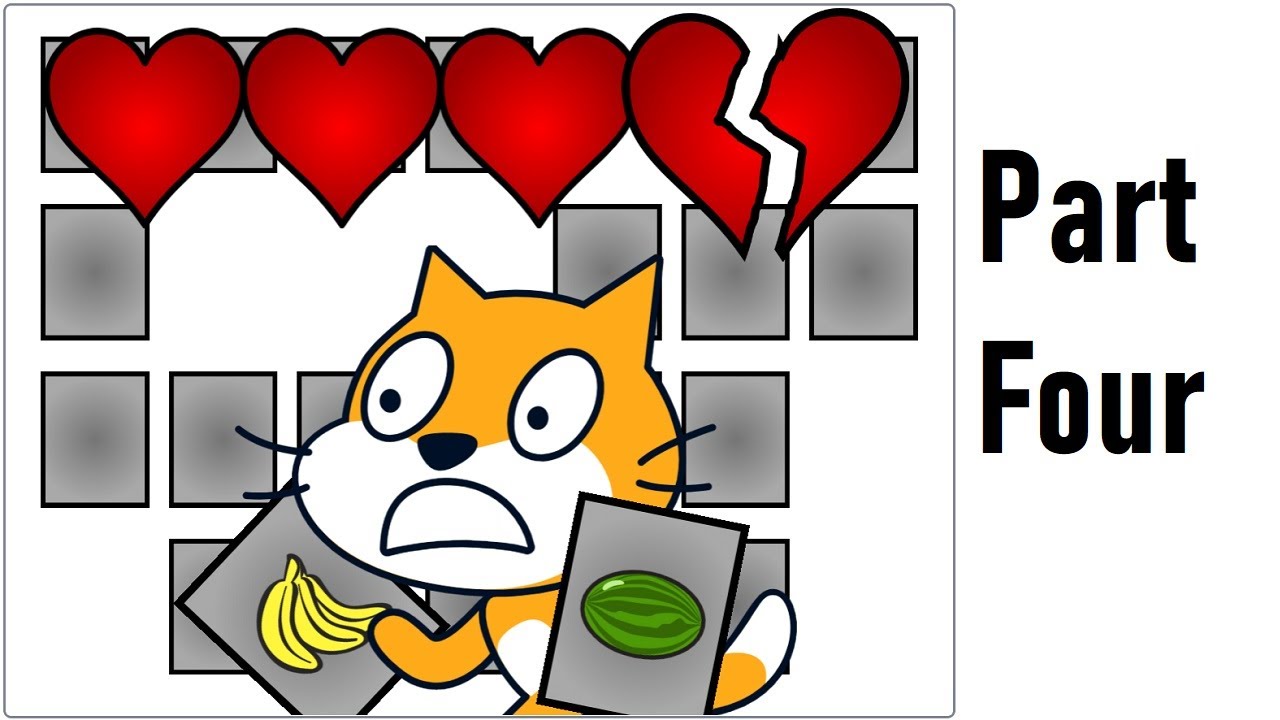 Создайте игру на память в Scratch - (ЧАСТЬ 4: Теряя сердца)