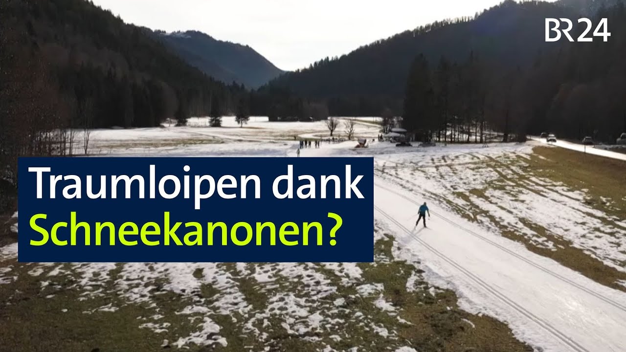Bayrischzell: Loipe durch neue, leistungsstarke Schneekanone | Abendschau | BR24