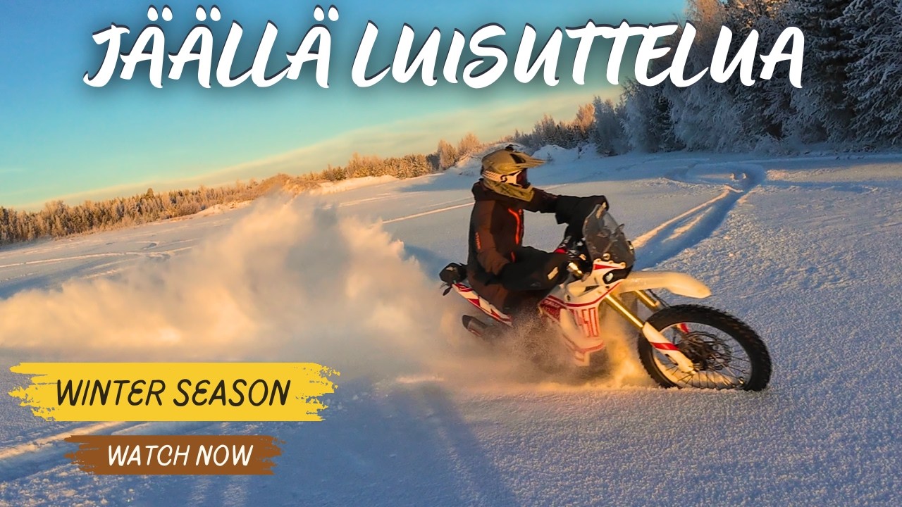 Jäällä luisuttelua ja maisemien ihailua - KTM 690 Enduro R & Kove 450 Rally