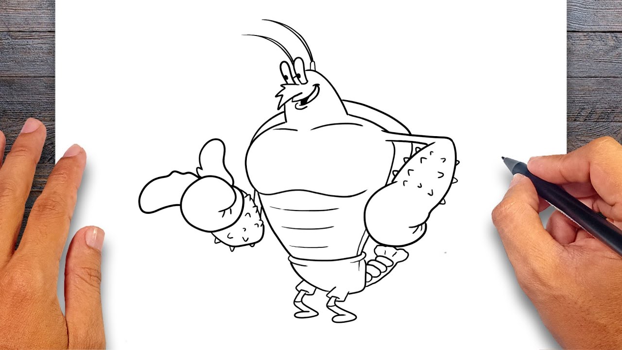 How to draw Larry from Spongebob Squarepants
