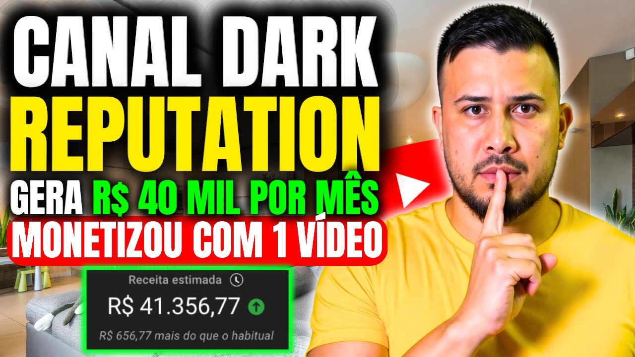 Como Criar um Canal Dark REPUTATION que Monetiza R&aacute;pido e Ganhar Dinheiro com YouTube (NOVA ONDA)