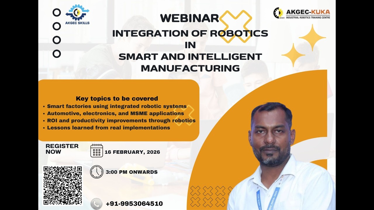 Integration of Robotics in Smart & Intelligent Manufacturing | Webinar 2026