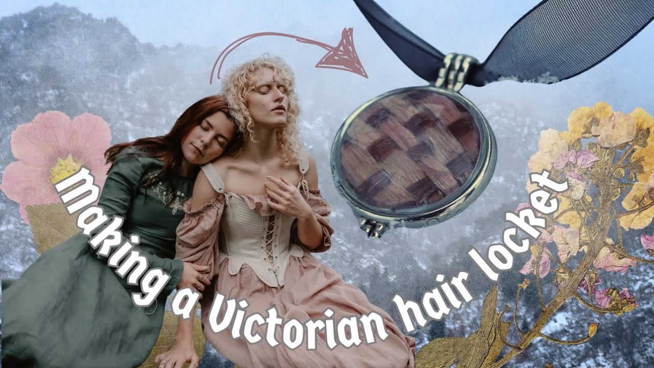 Making a Victorian hair locket w/ my hair & best friends hair 💗✨