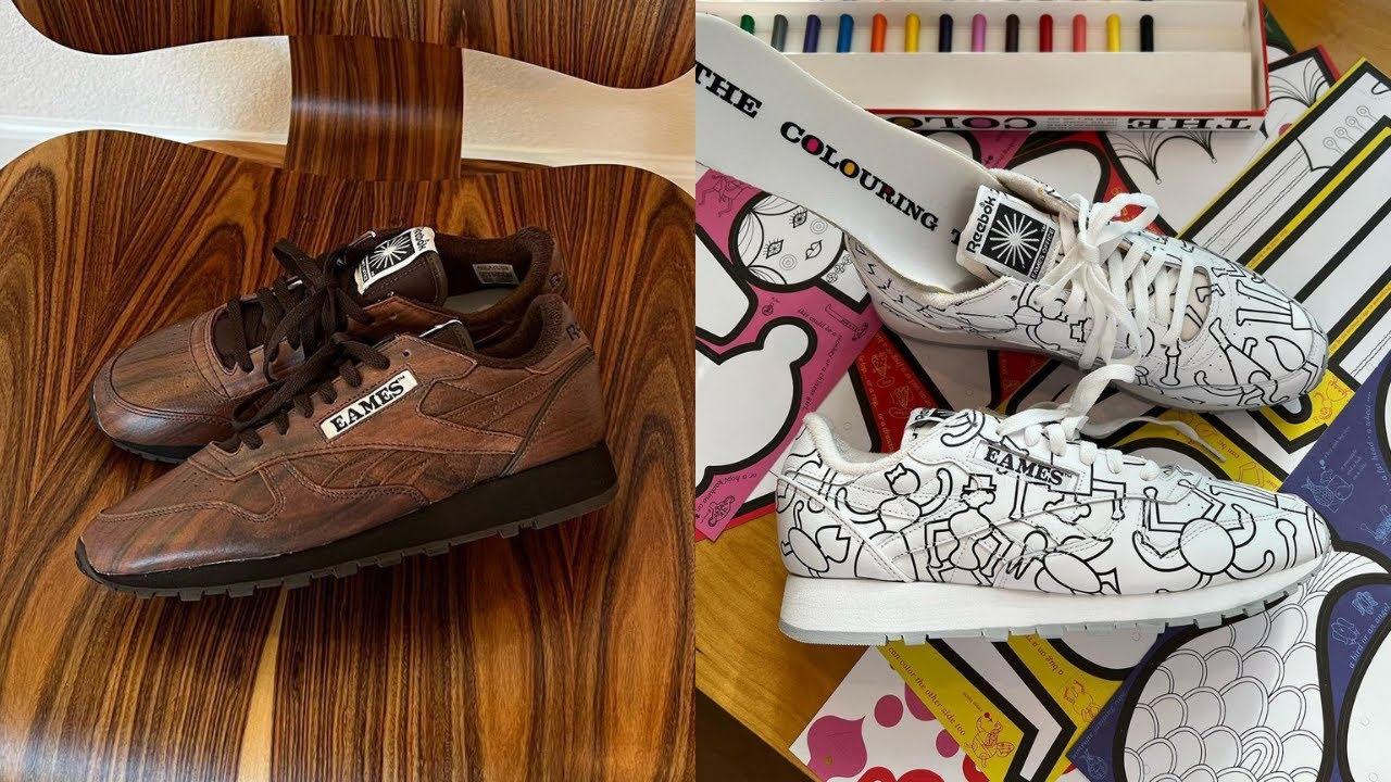 Eames x Reebok Classic Leather Colouring Toy & Rosewood