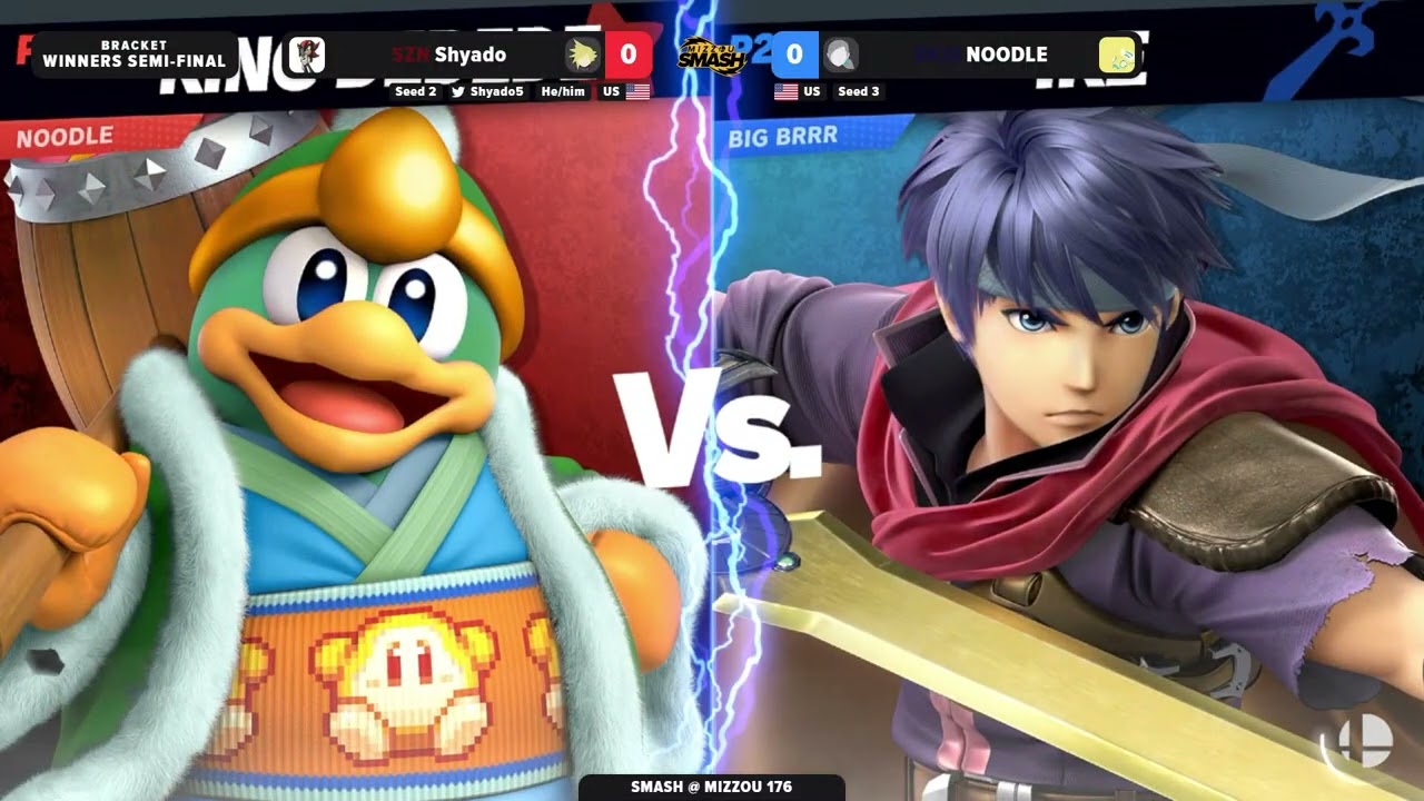 Smash @ Mizzou 176 - Shyado (Ike) Vs NOODLE (King Dedede / Luigi) - Winners Semi-Finals