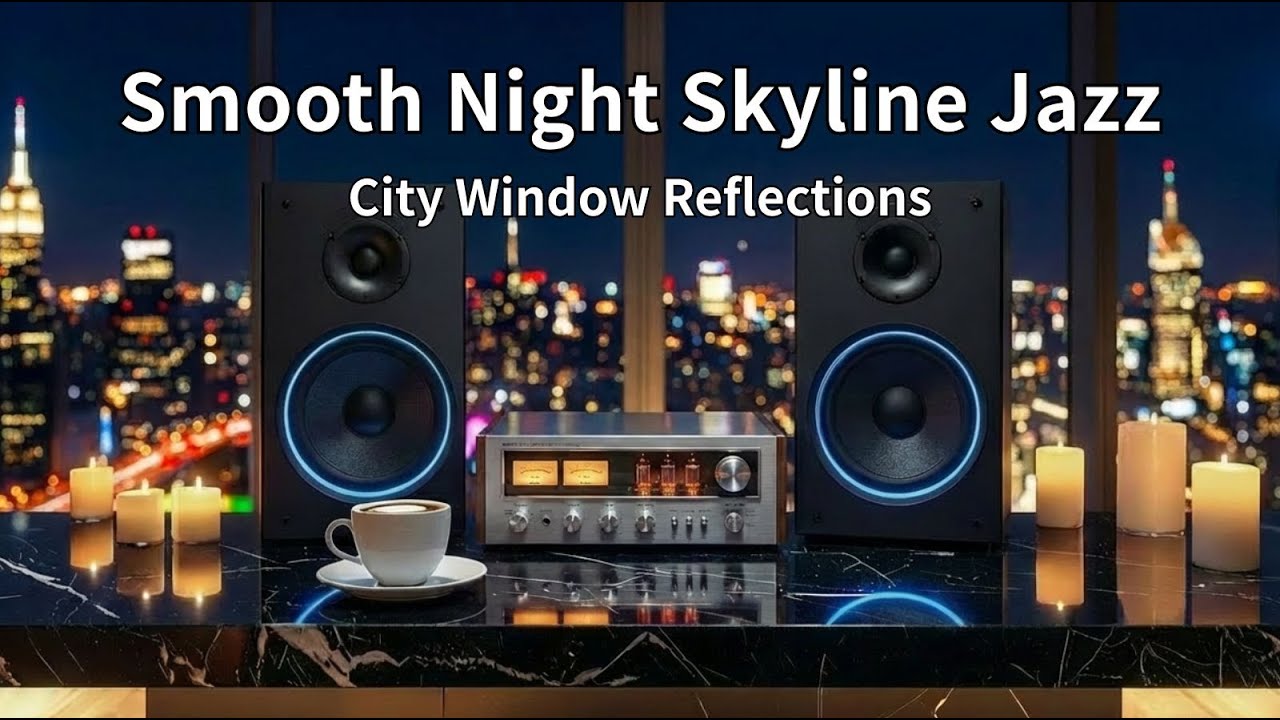 Smooth Night Skyline Jazz – City Window Reflections