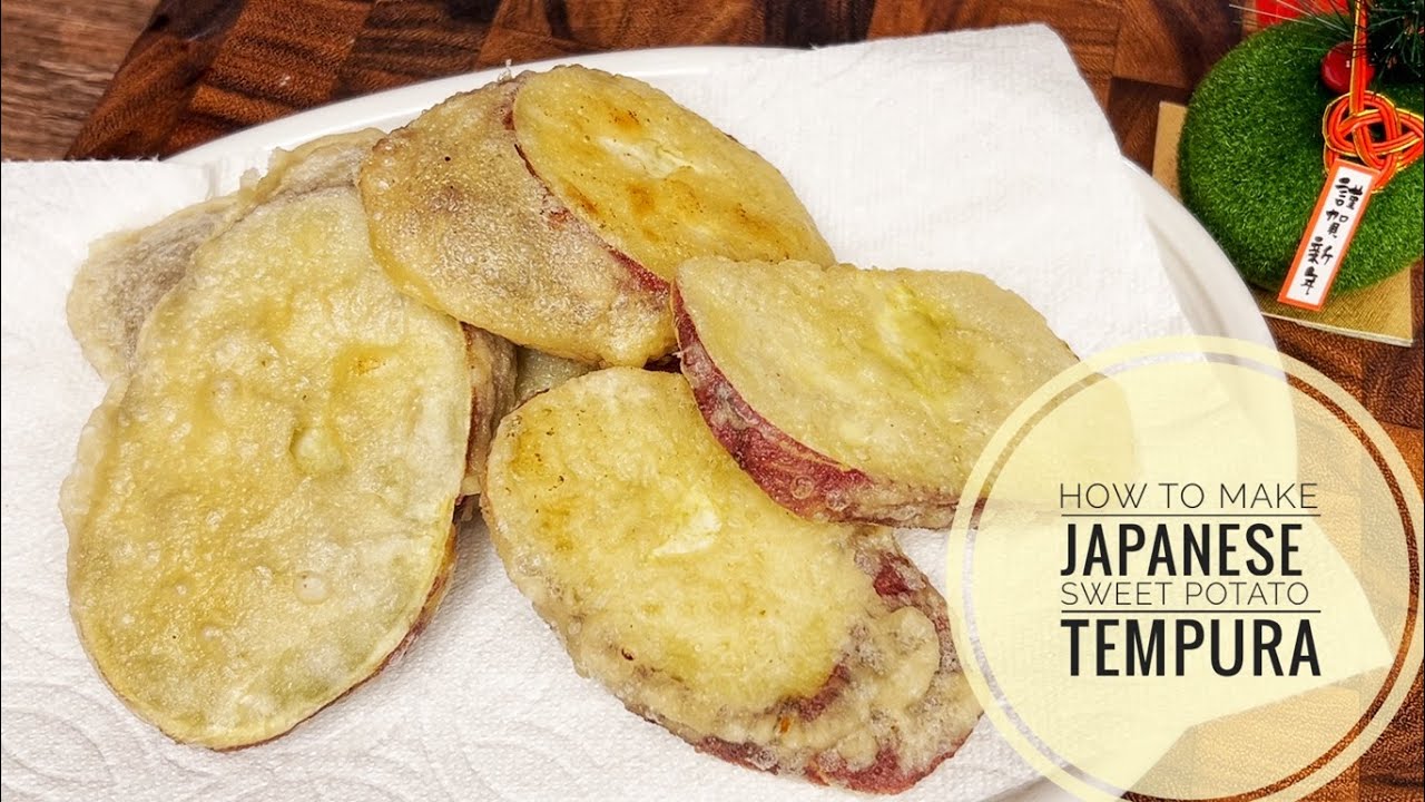 How to make Light, Crispy Japanese Sweet Potato Tempura さつまいもの天ぷらレシピ