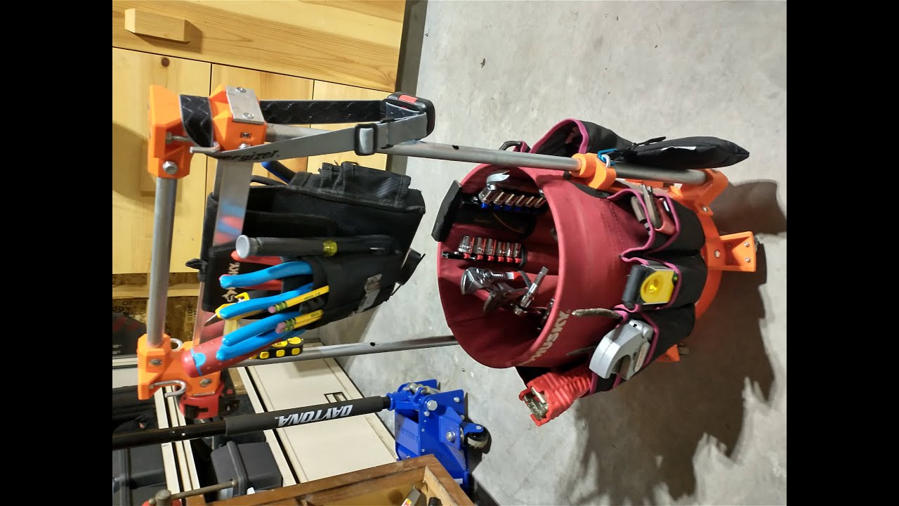 5-Gallon Tool Bucket 3D Printed Mods (Outboard Casters, Telescoping Handle, Pouch 