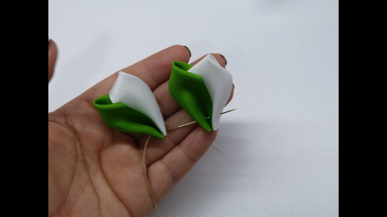 Como Hacer Flor 2 colores petalos de Puntas Moño tricolor Escolar, ManualidadeslaHormig