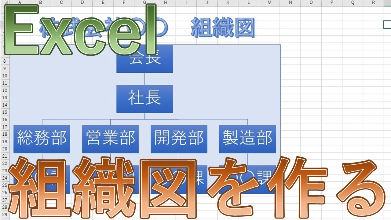 エクセル(Excel)の組織図の作り方【スマートアートで作成】