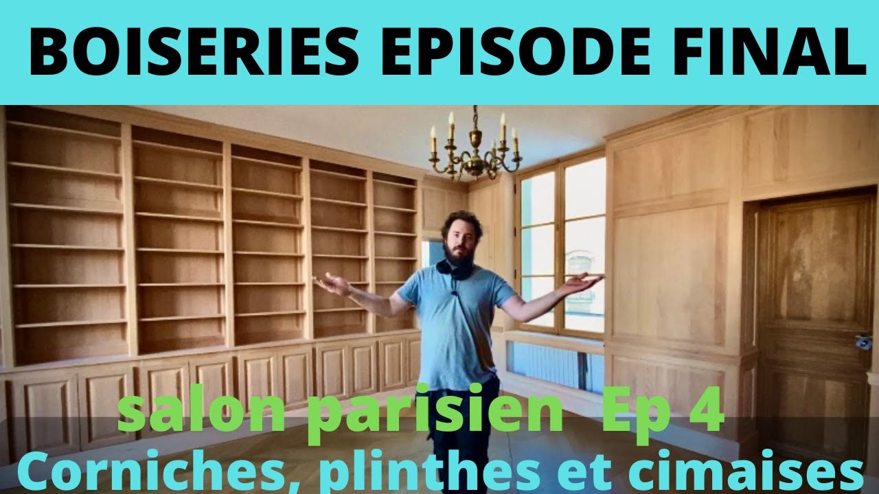 ✅LA POSE DES CORNICHES, DES CIMAISES ET DES PLINTHES🔥🔥🔥 SUR MON CHANTIER DE BOISERIES A PARIS