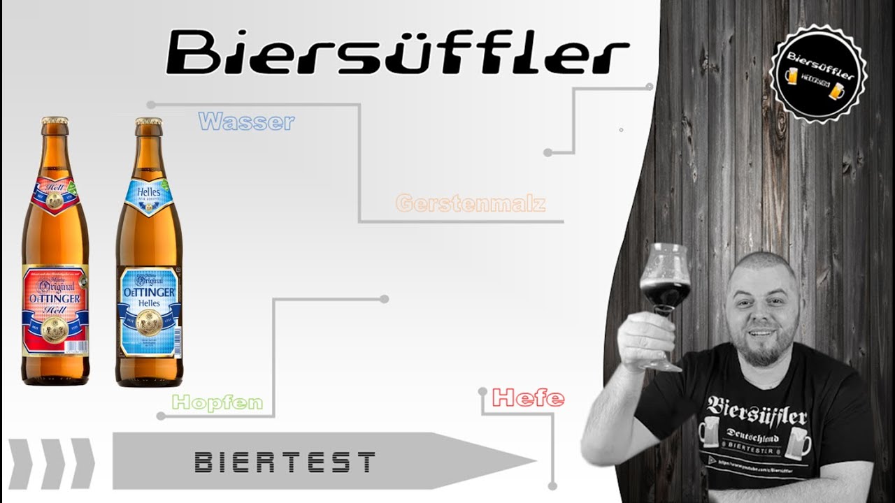 Biertest Direktvergleich - Oettinger Hell / Helles  (blaues Etikett 2019)