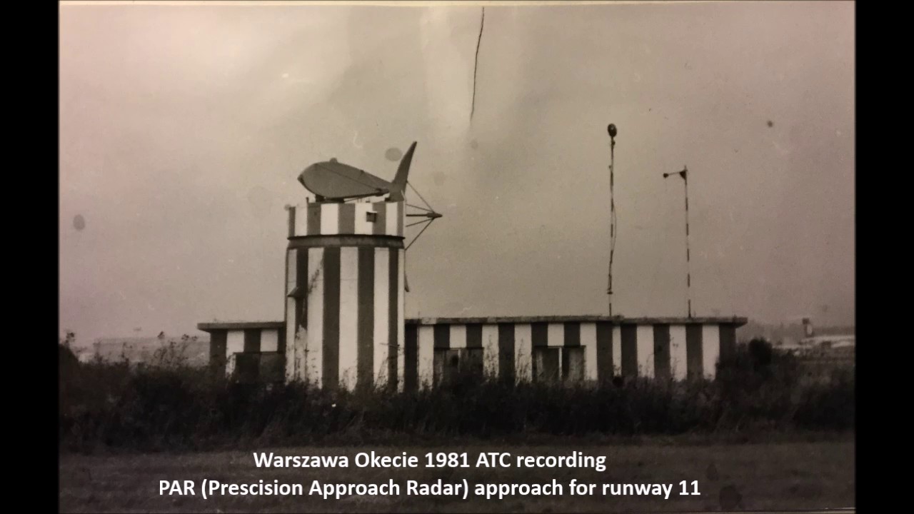 ATC podejścia na pas 11 na Okęciu na radar precyzyjny (PAR) - 1981 r.