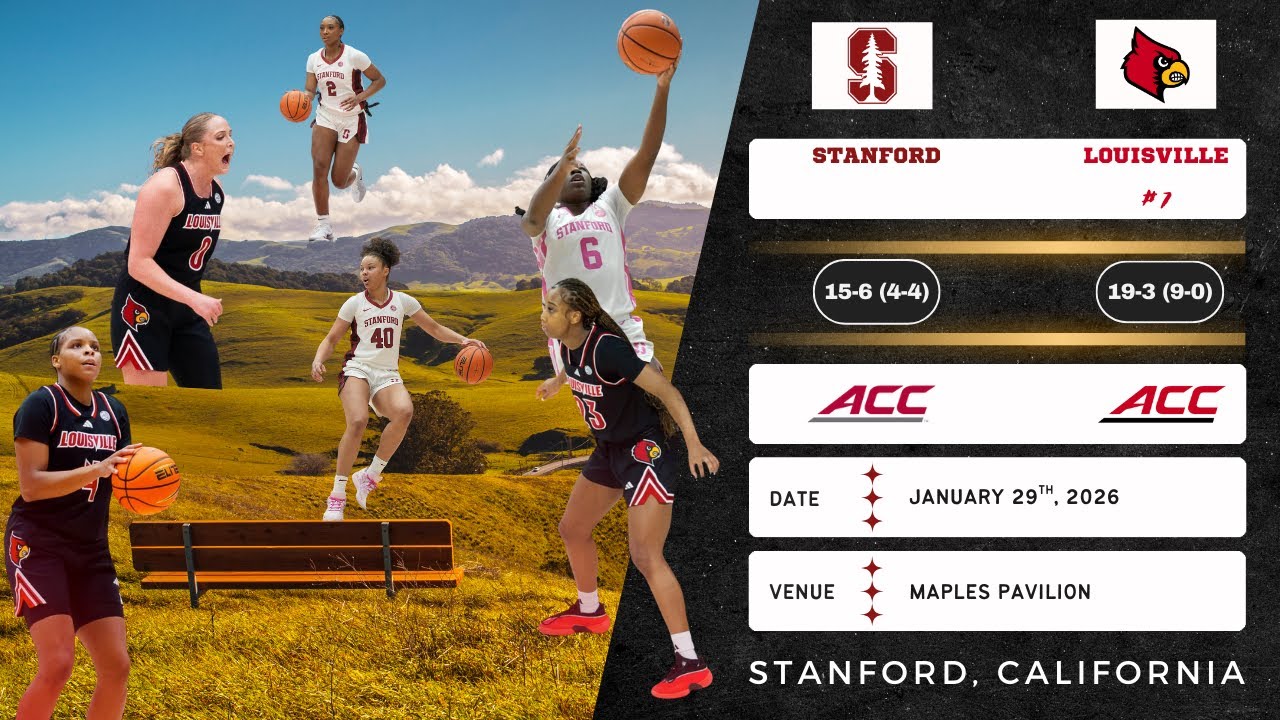 Stanford vs No. 7 Louisville | ACC | 1.29.26