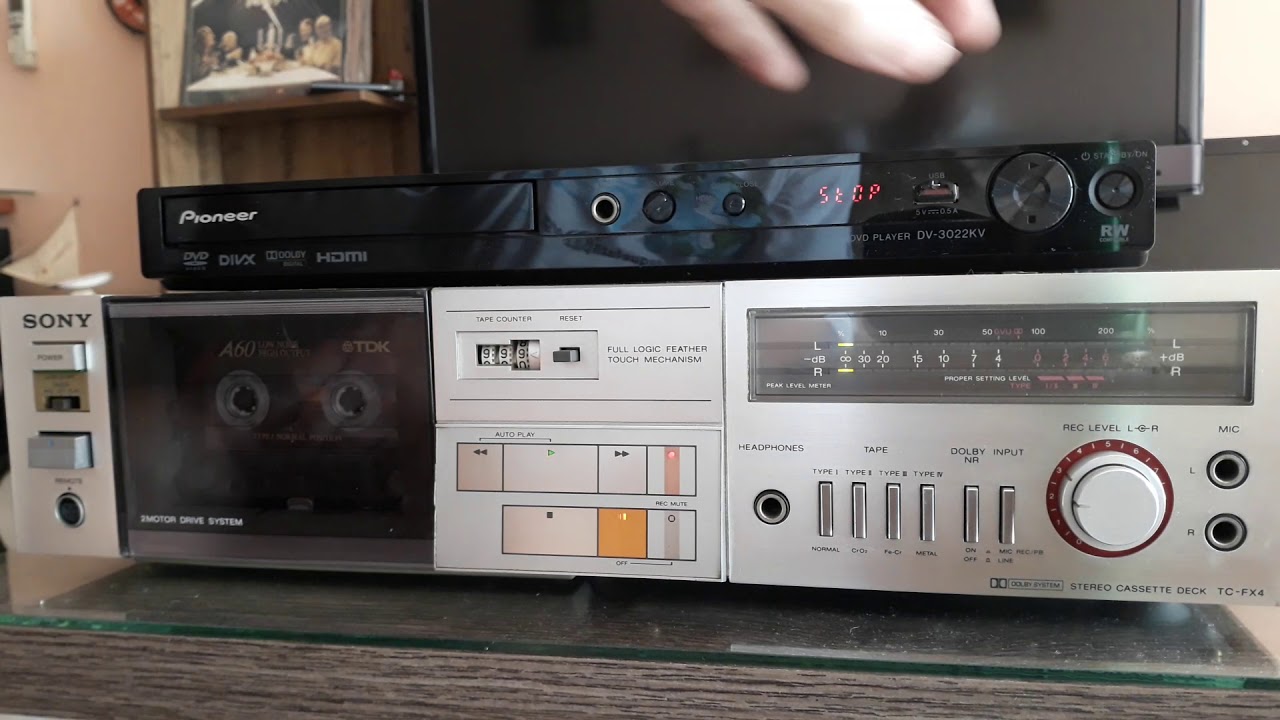 Teste de funcionamento do tape deck  Sony TC FX 4