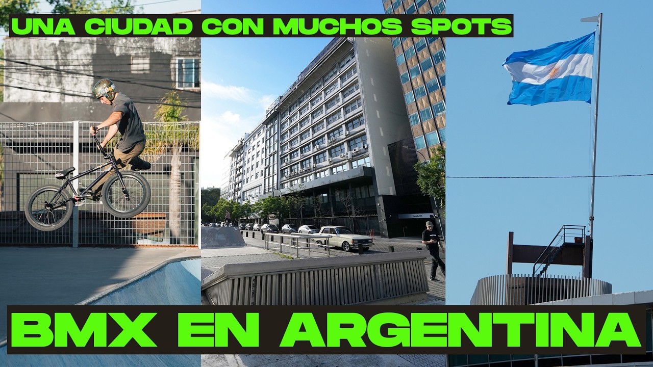 Rodando en los spots BMX de Buenos Aires, Argentina.