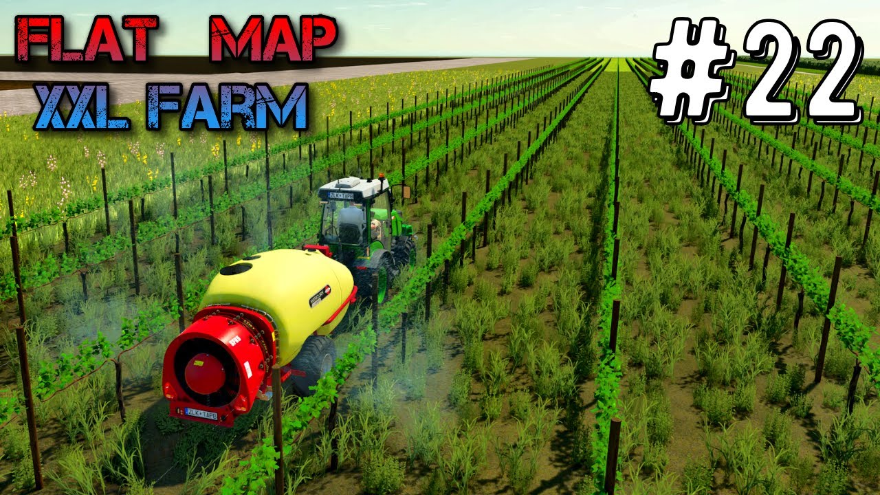 Farming Simulator 25: Плоская карта (XXL) Таймлапс, эпизод #22: Мегаферма, геймплей FS25