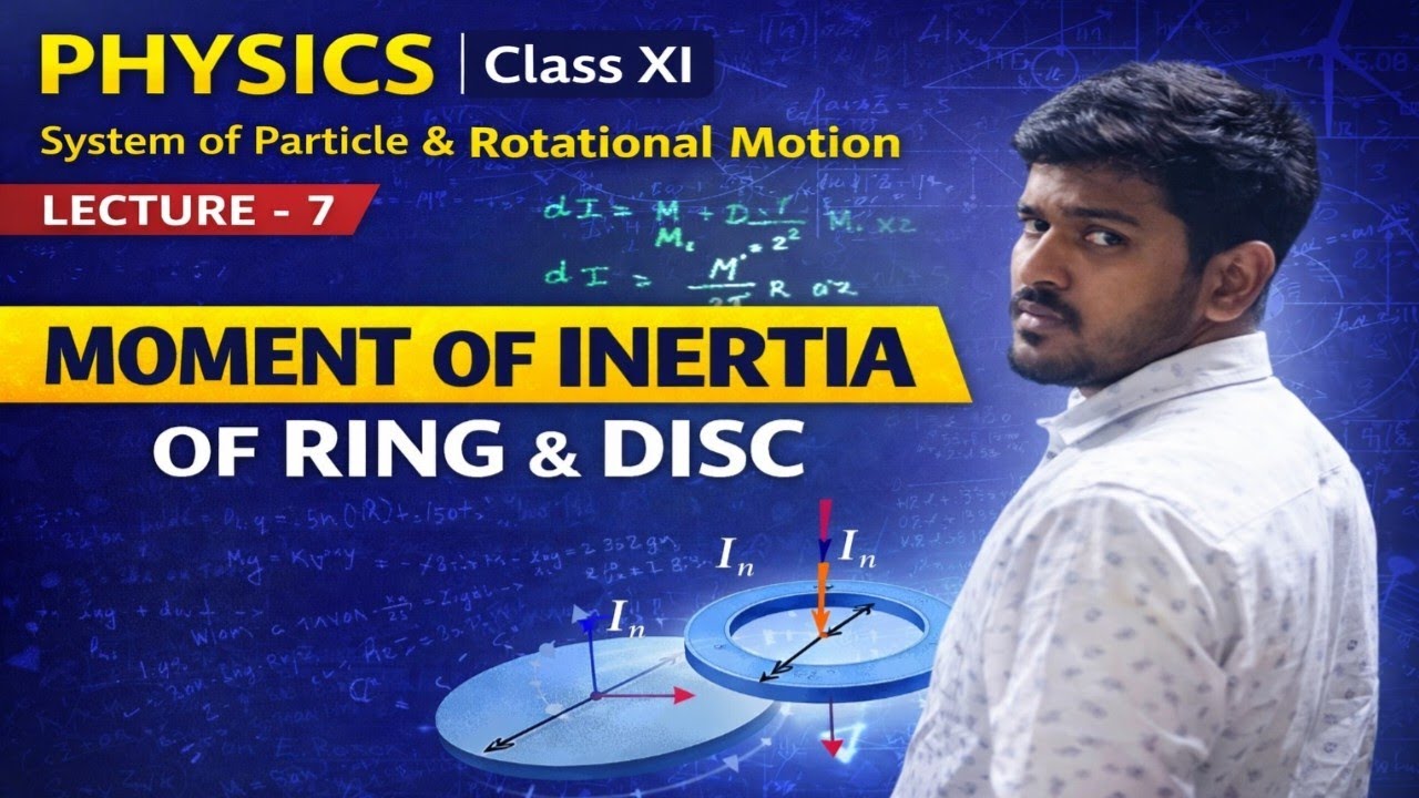 SYSTEM OF PARTICLE & ROTATIONAL MOTION | MOMENT OF INERTIA OF RING & DISC PHYSICS CLASS XI | LECT -7