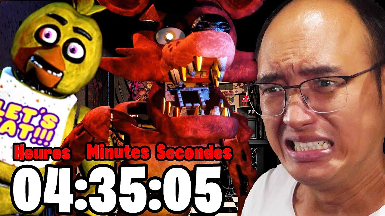 FIVE NIGHTS AT FREDDY'S EN TEMPS RÉEL (1 heure du jeu = 1 heure dans la vraie vie) !