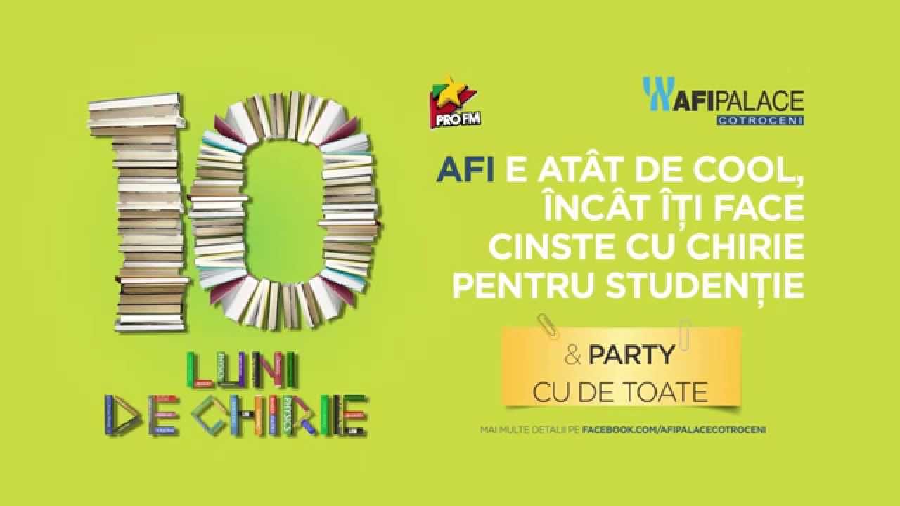 AFI Palace Cotroceni stie ca studentia nu-i treaba usoara!