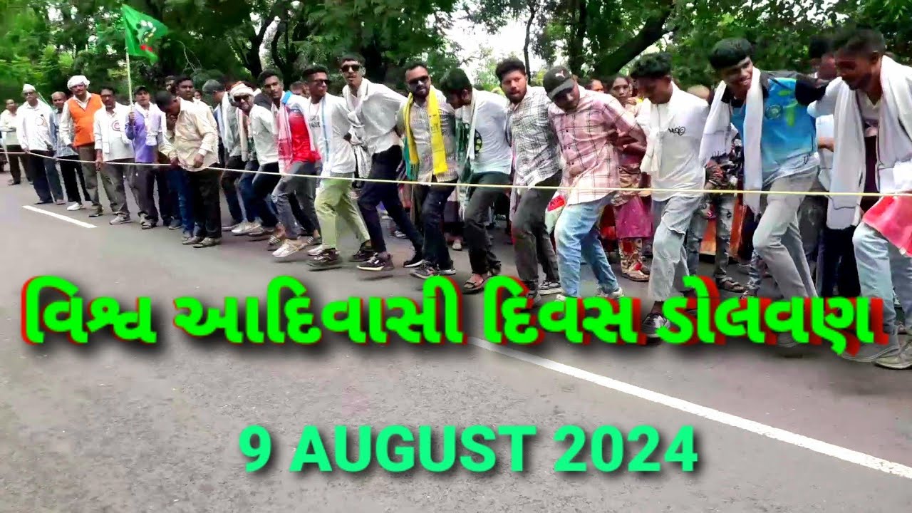 વિશ્વ આદિવાસી દિવસ ડોલવણ, International day of World's the Tribal day, Pravin Kumbhiya Vlog