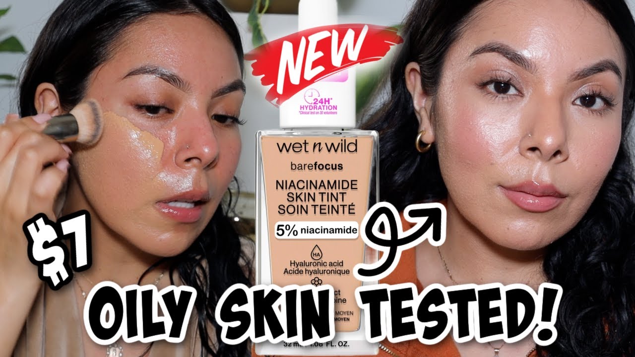 NEW✨WET N WILD NIACINAMIDE SKIN TINT REVIEW & WEAR TEST ON OILY SKIN!