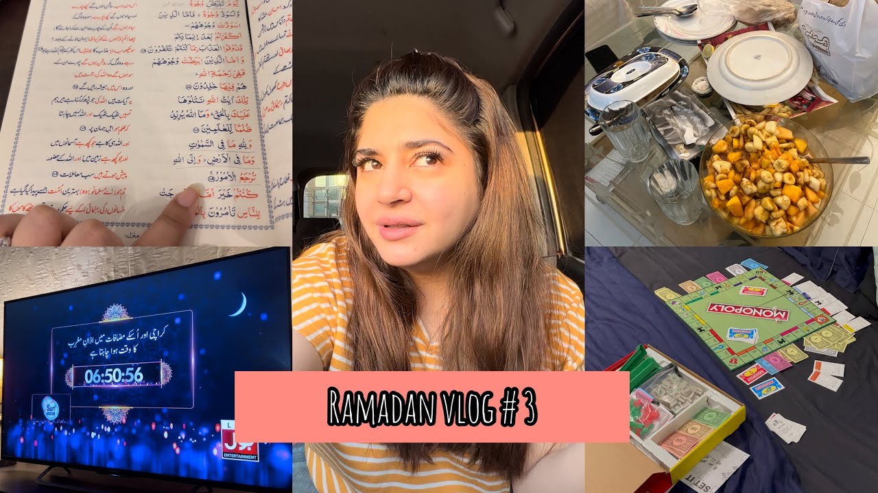 RAMZAN VLOG 3 - Me & Ayesha Played Monopoly & Went To Mama's For Iftaar | GlossipsVlogs