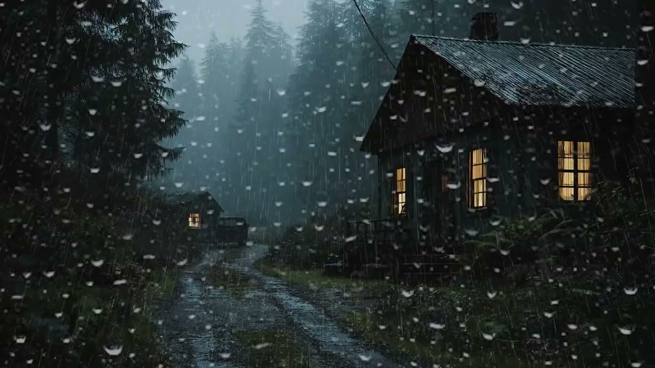 Night Rain and Thunderstorm Sounds | Nature Sleep Aid | Insomnia Relief 3 Hours