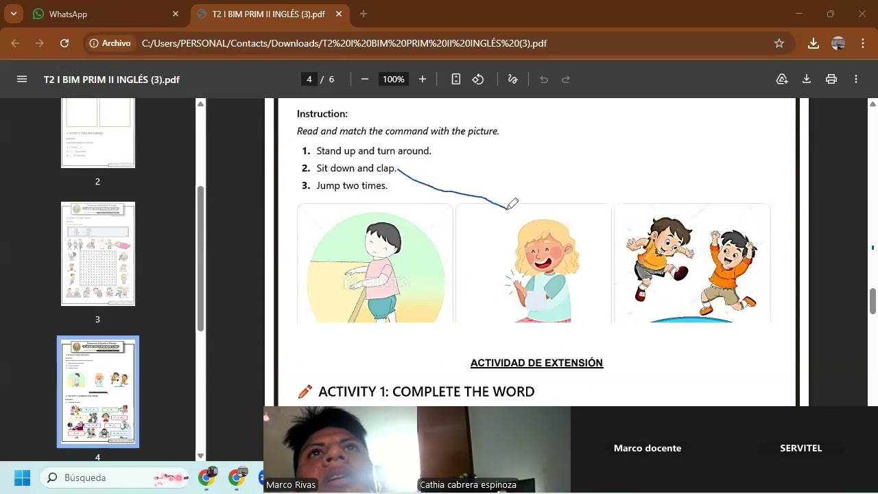 TEMA 2 I BIM INGLÉS PRIM II CLASE 2
